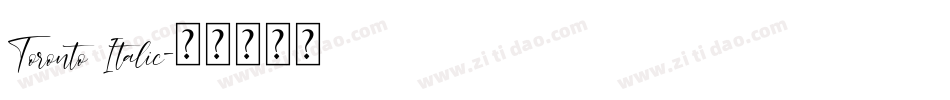 Toronto Italic字体转换